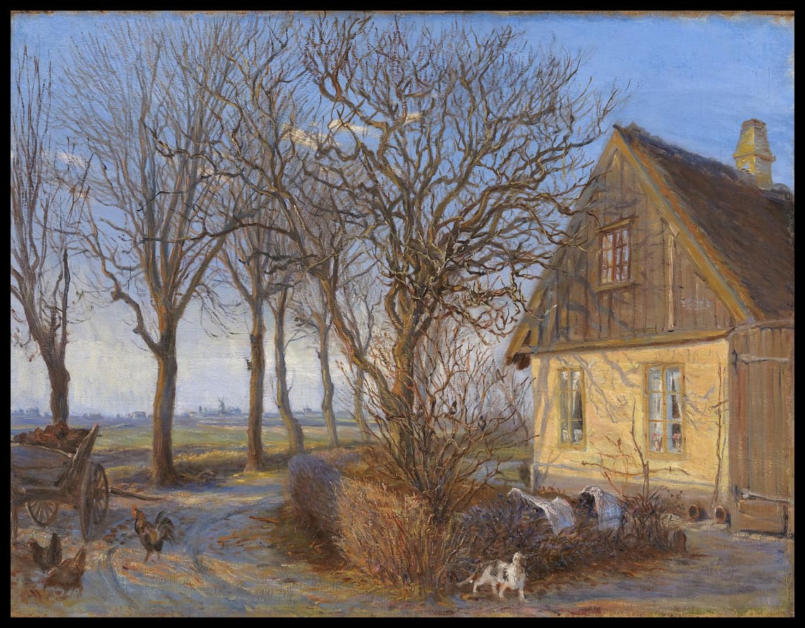 Uden for en bondegård. Maglebylille