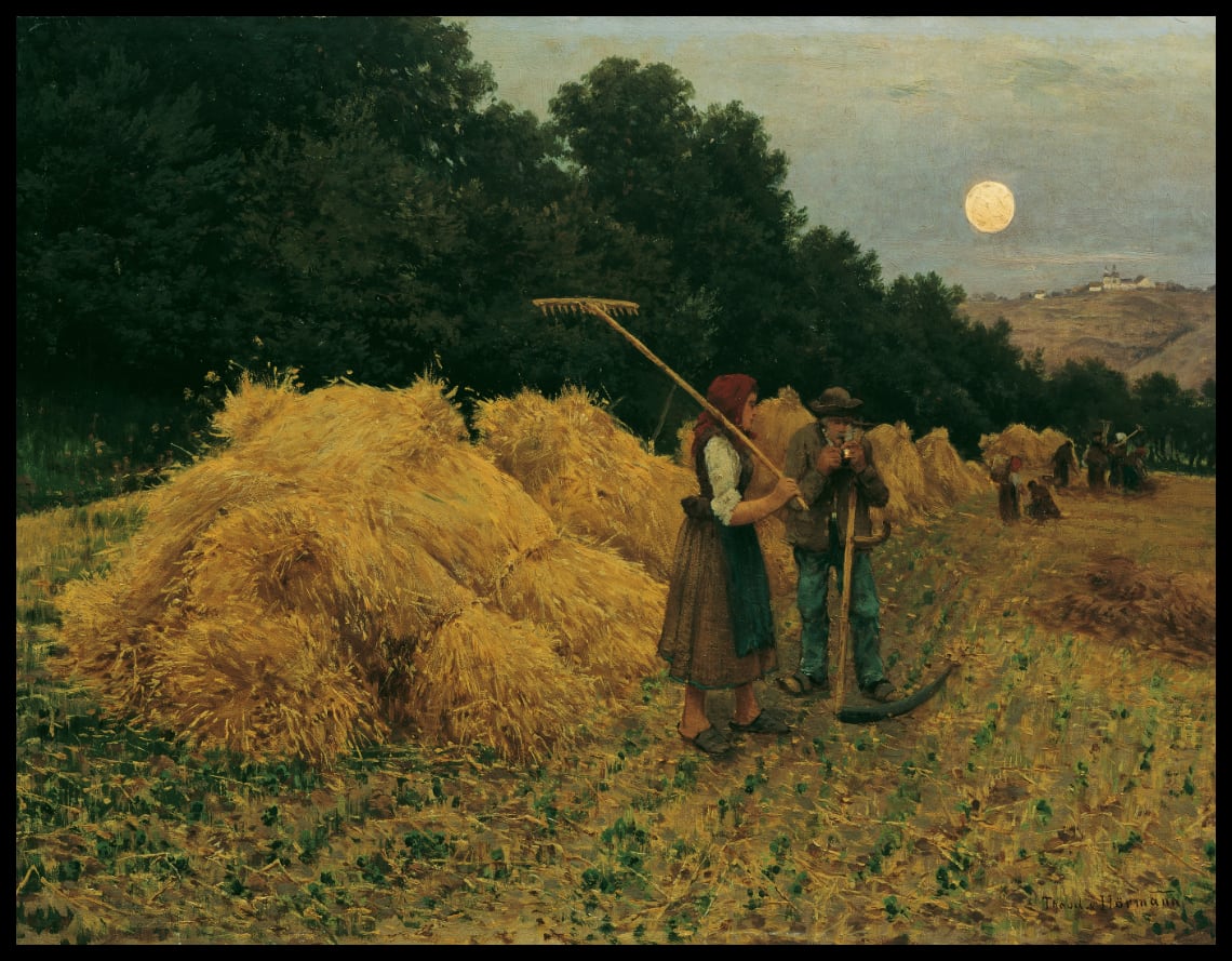 Moonrise after the harvest I