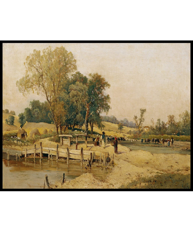 Ungarische Landschaft mit Viehtränke