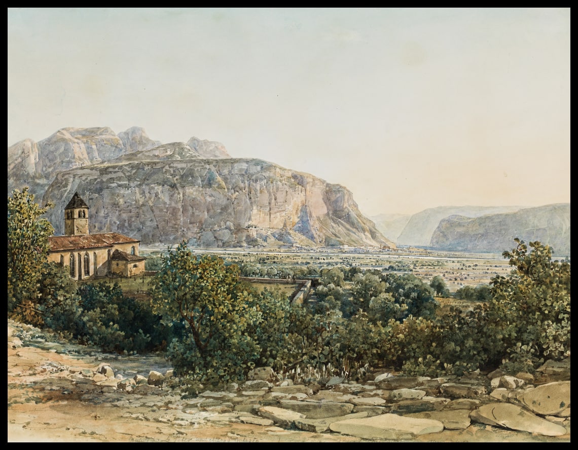 Aussicht von der Kirche St. Peter nach Mezzolombardo
