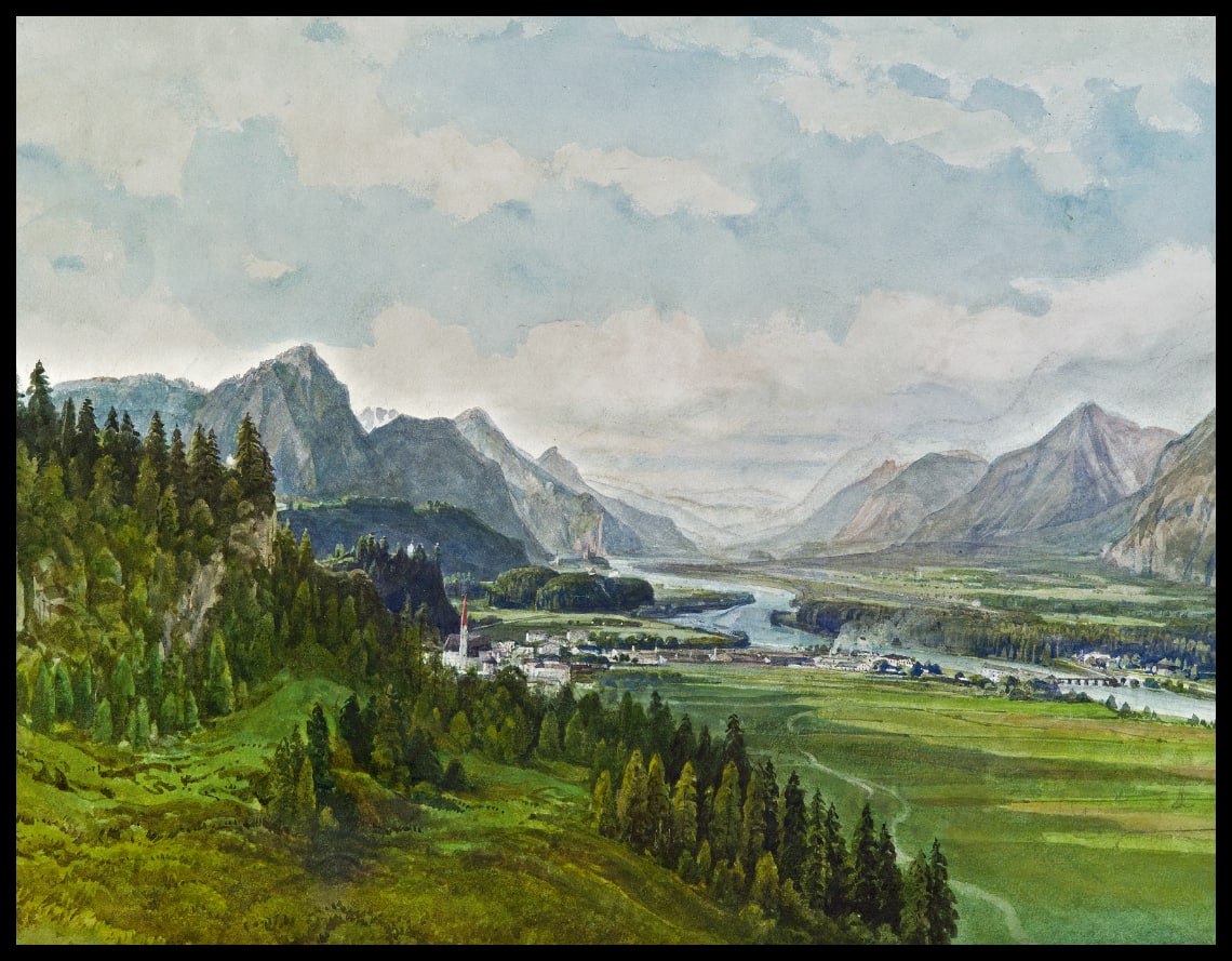 Blick auf Brixlegg vom Stadtberg Rattenberg