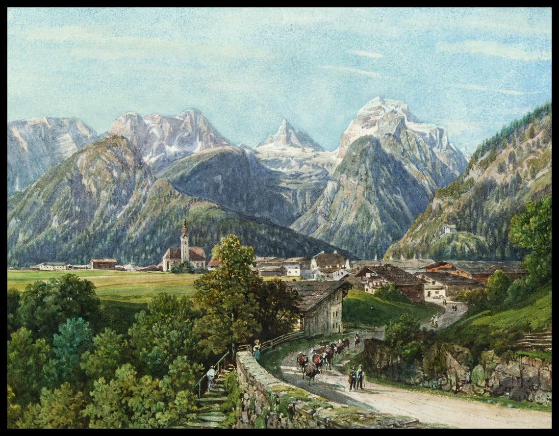 Blick auf Lofer und die Loferer Steinberge