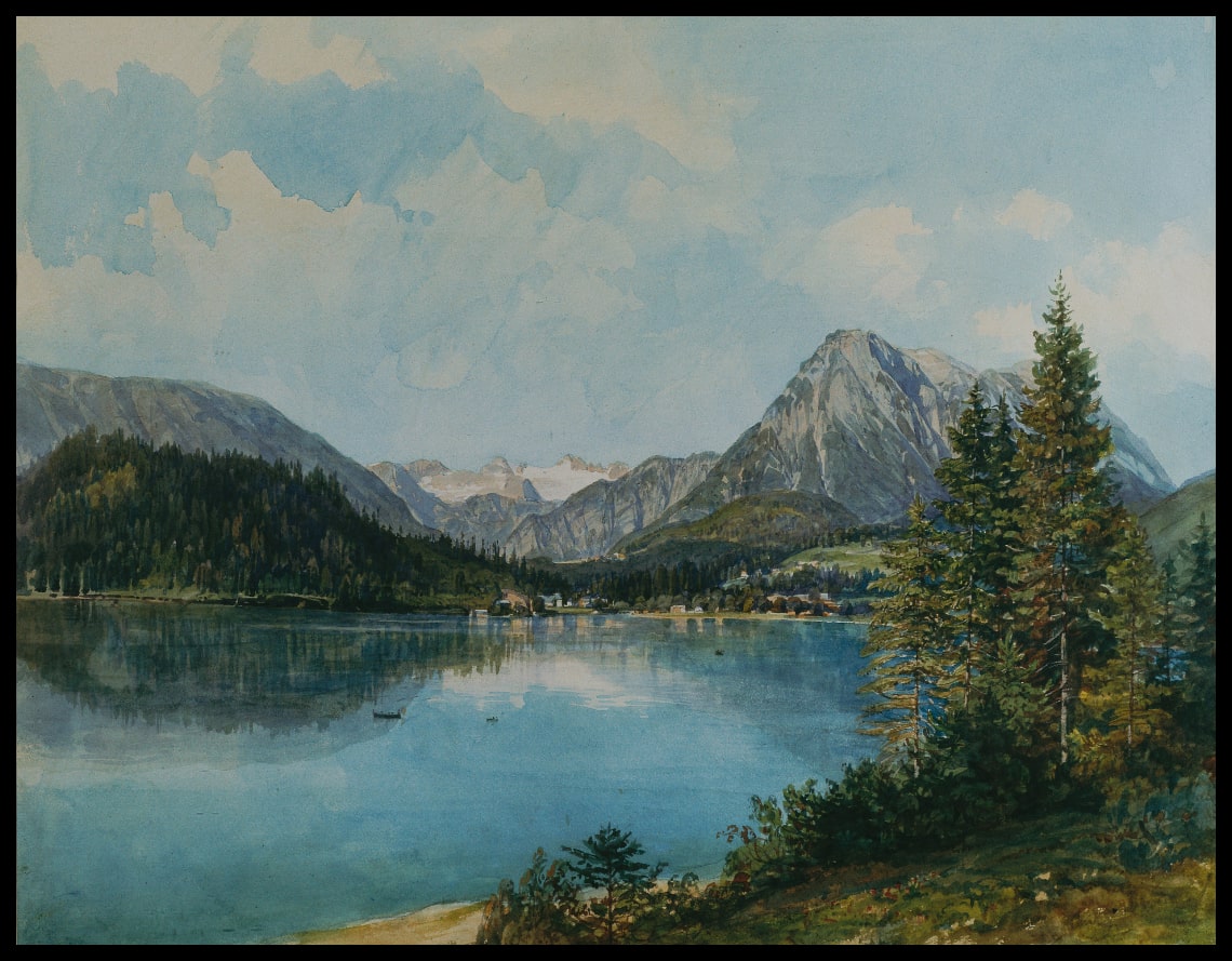 Der Altausseersee mit dem Dachstein
