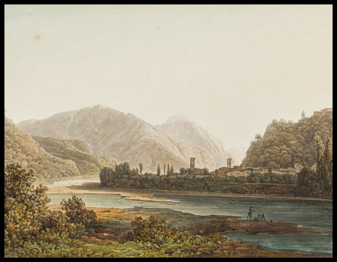 Flußtal des Serchio bei Lucca