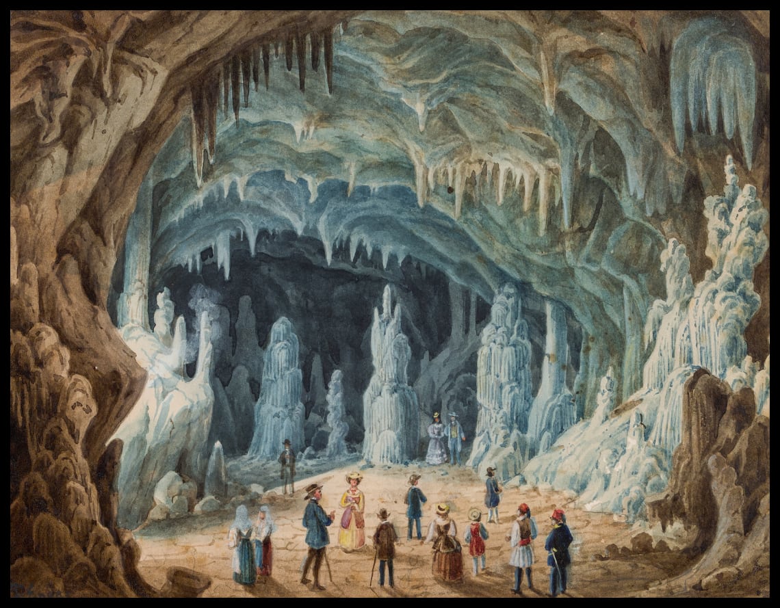 St. Stefans-Säule in der Adelsberger Grotte