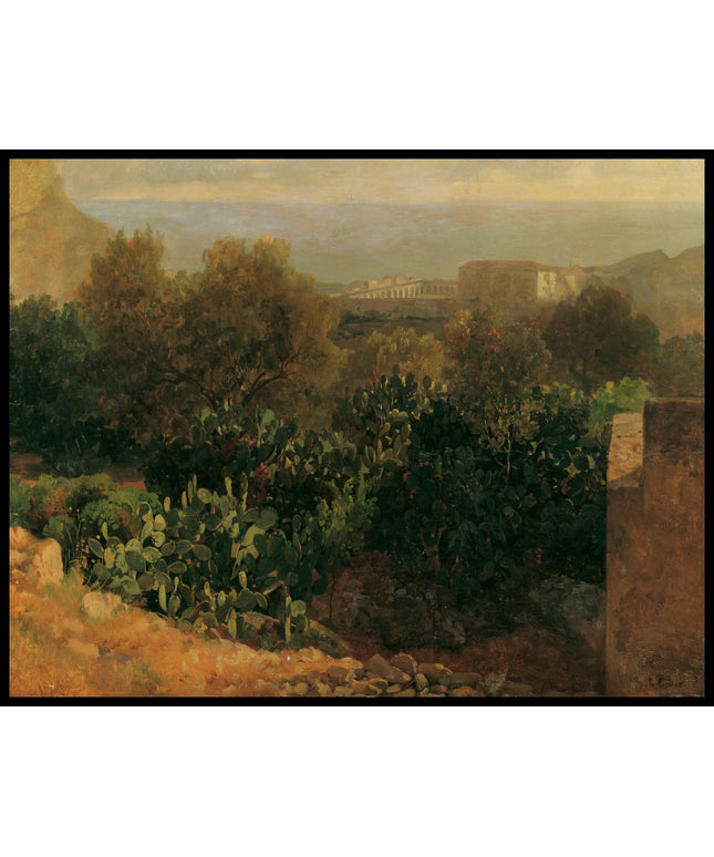 Südliche Landschaft mit Kakteen