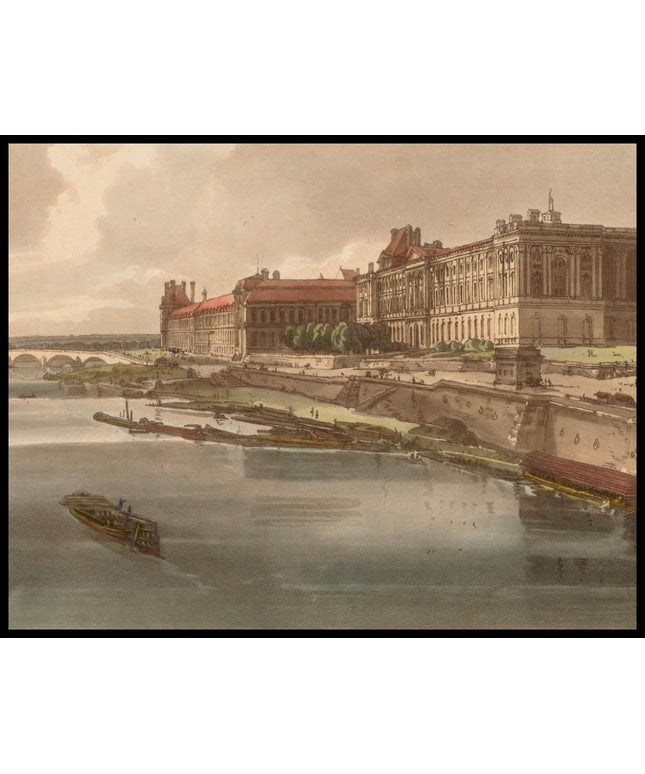 View of the Louvre and Bridge of the Thuilleries