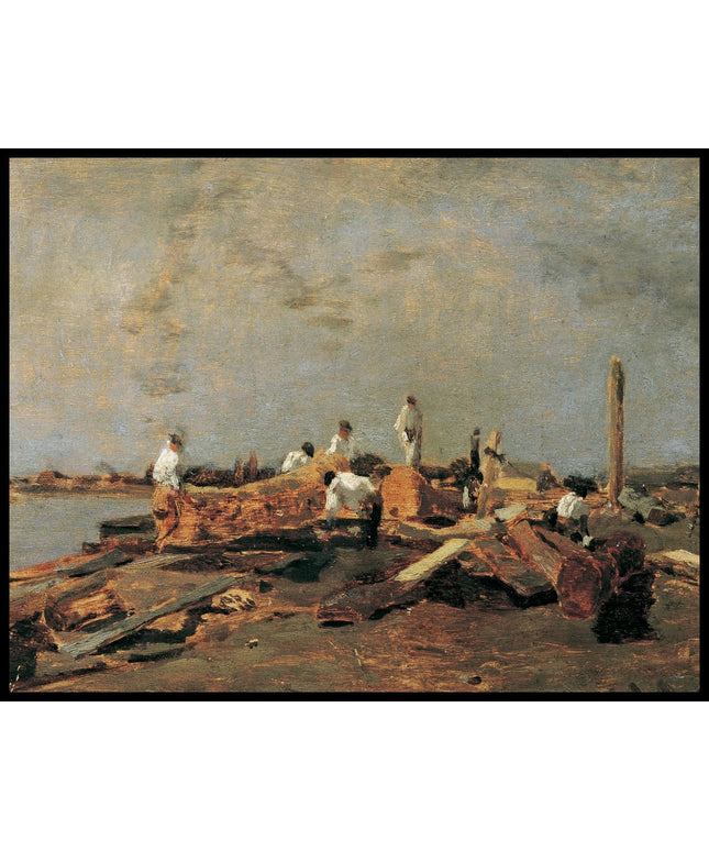 Flößer an der Theiß