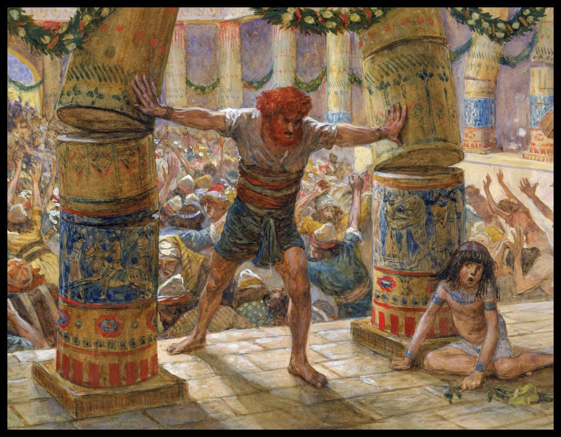 Samson Puts Down the Pillars