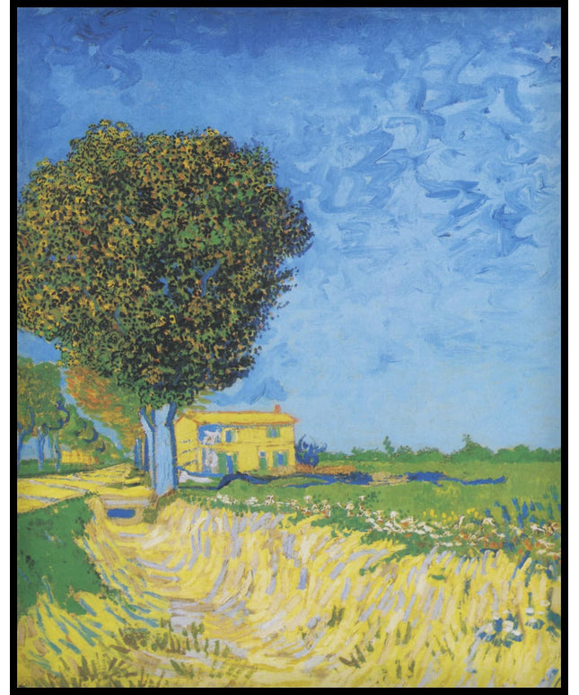 Avenue at Arles with houses