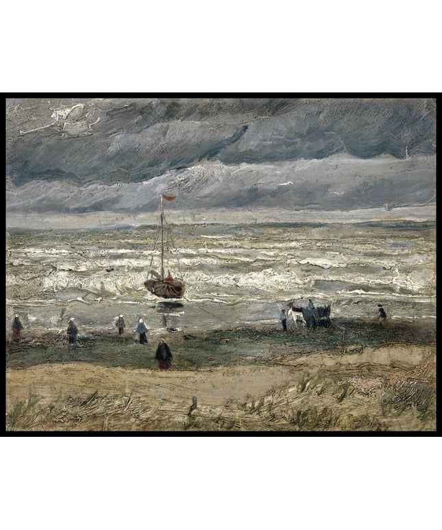 Strand von Scheveningen bei stürmischen Wetter