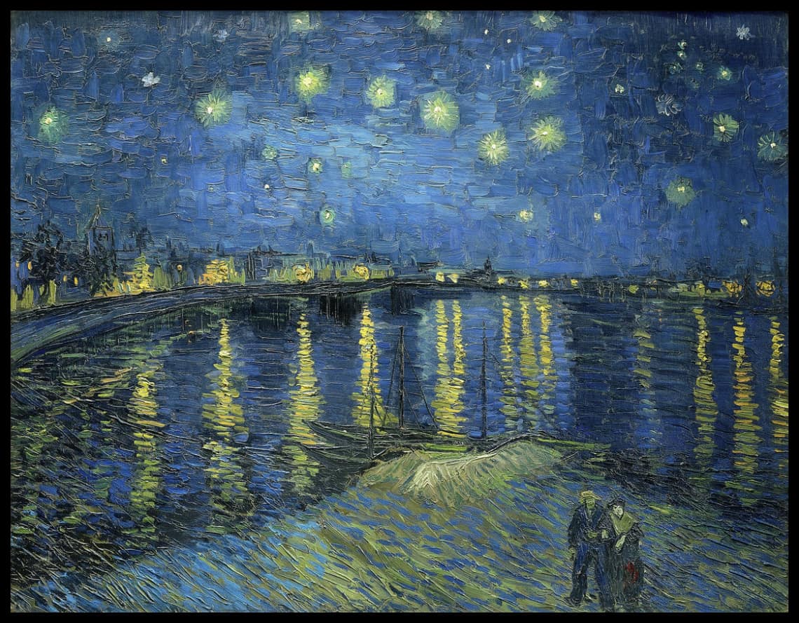 Nuit étoilée au-dessus du Rhône