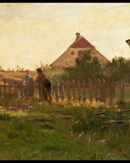 A cozy conversation over the picket fence