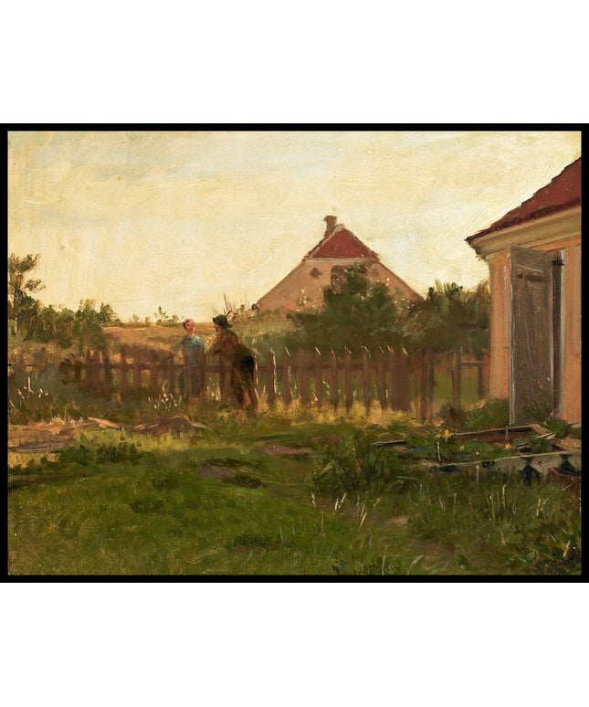 A cozy conversation over the picket fence