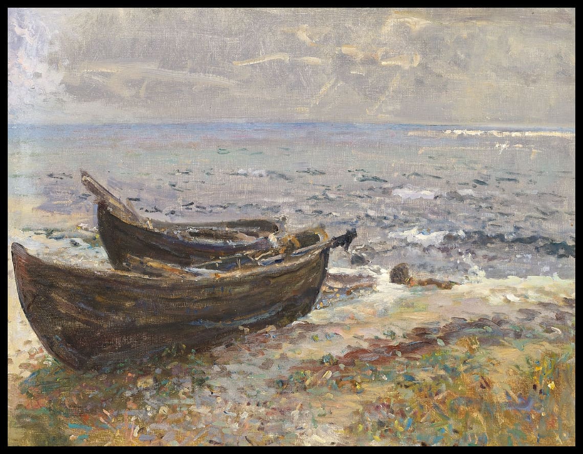 Bateaux sur la plage d'Ærø