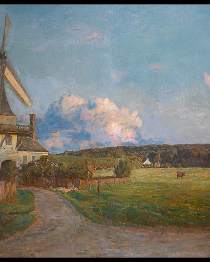 Summer landscape with a windmill