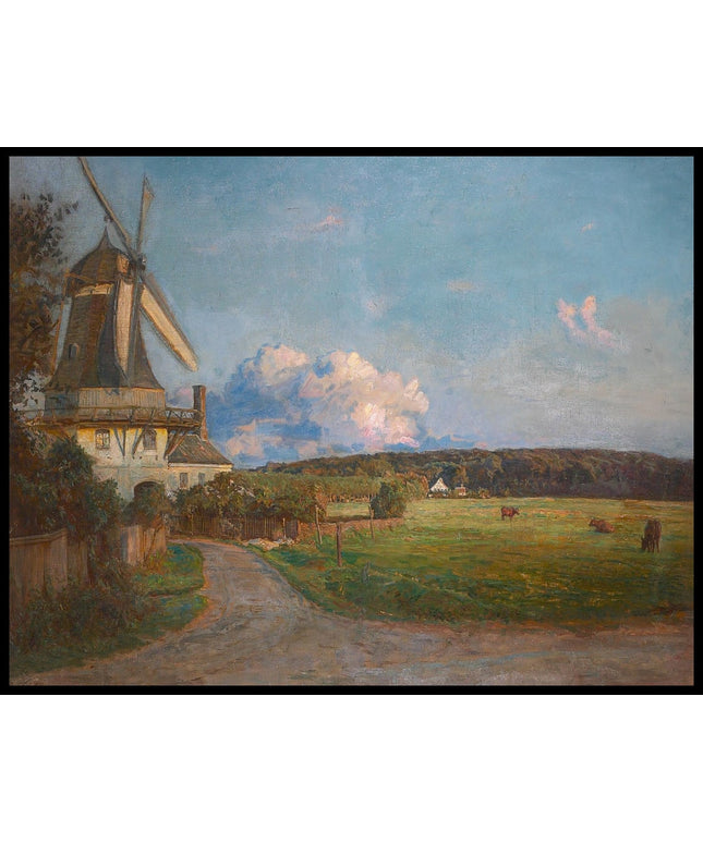 Summer landscape with a windmill