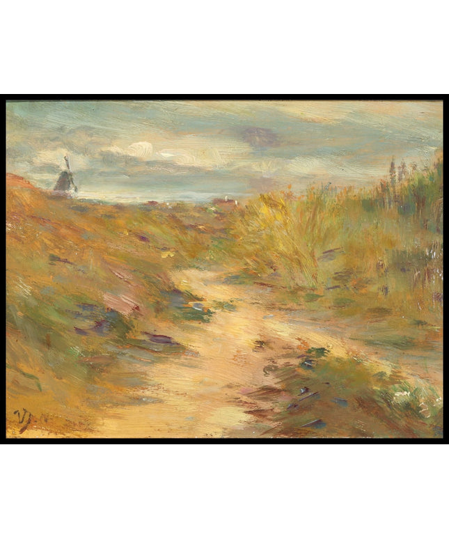 View from Klitvej towards Kapelborg with windmills