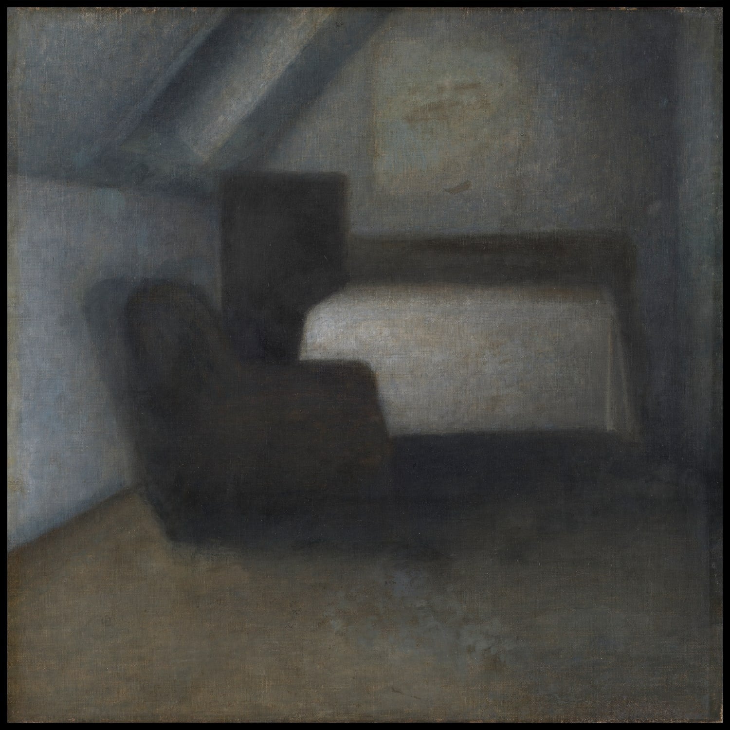 Attic Room with a Table and Chair
