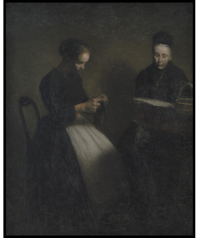 Evening in the Drawing Room. The Artist's Mother and Wife