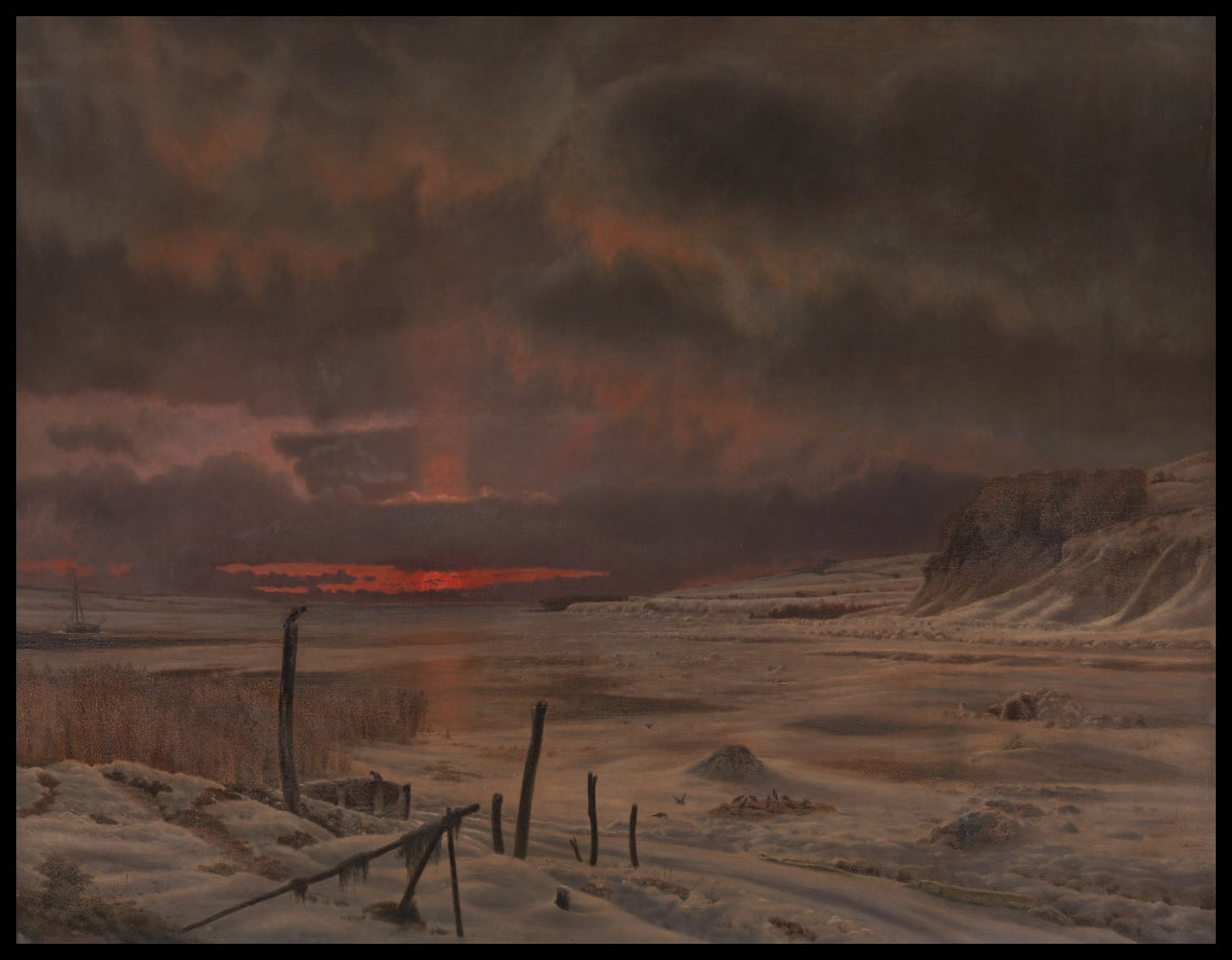A Winter's Evening by a Danish Fiord