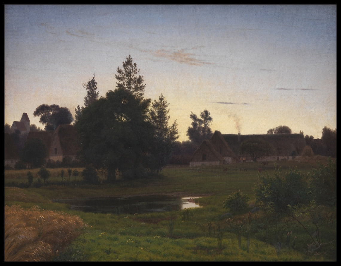 After Sunset in the Outskirts of a Village