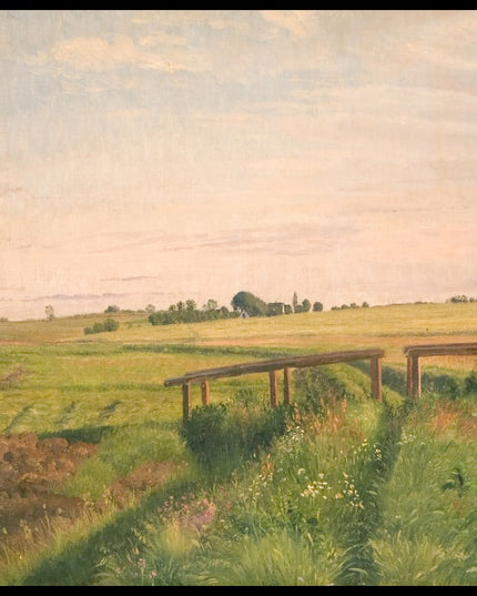 Rural landscape with a bridge