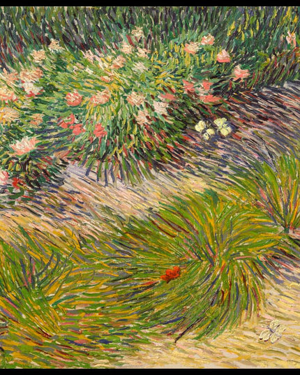 Coin de jardin avec papillons