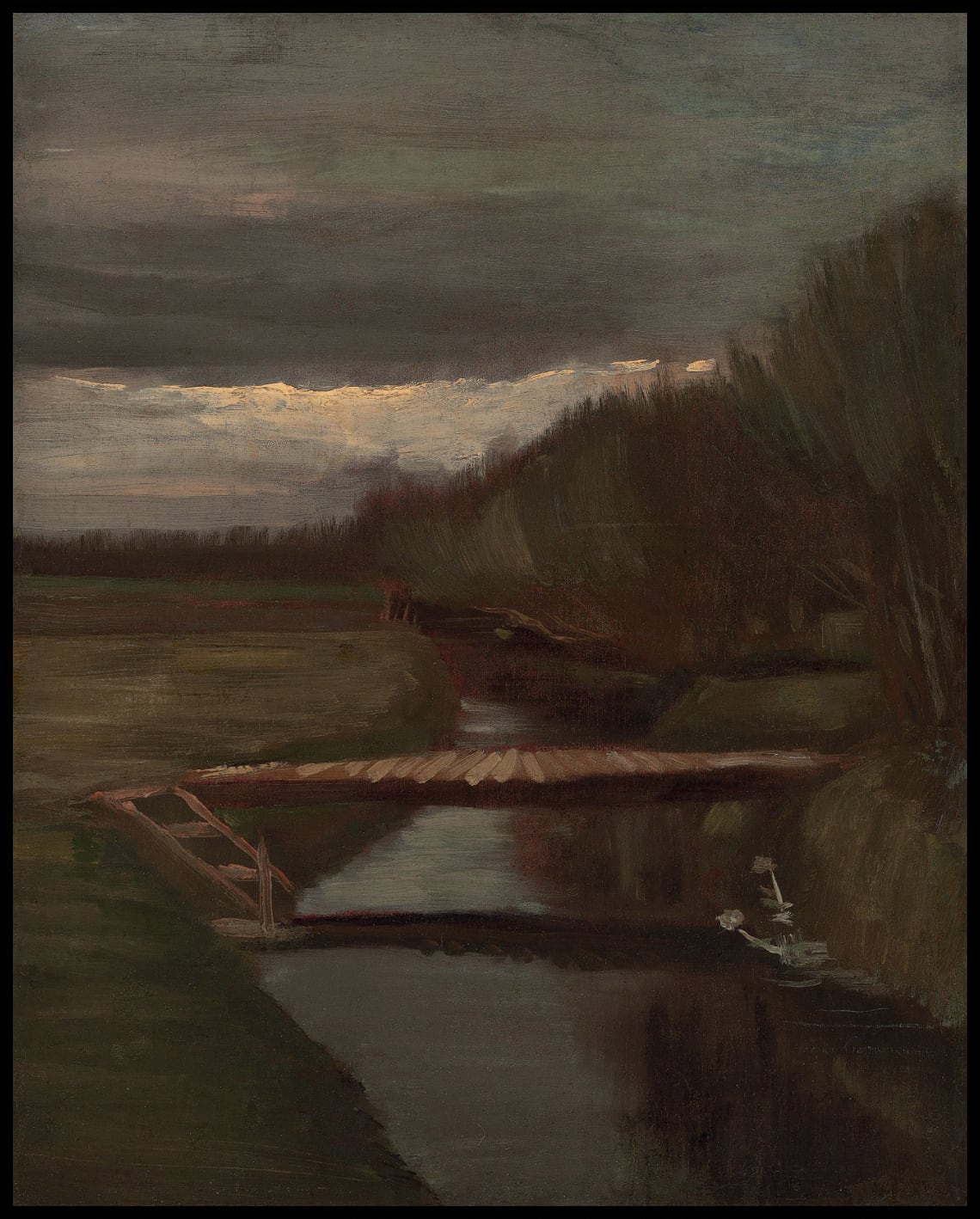 Sloot en kleine brug