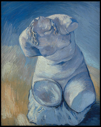 Statuette de plâtre Torse de femme, vue de face