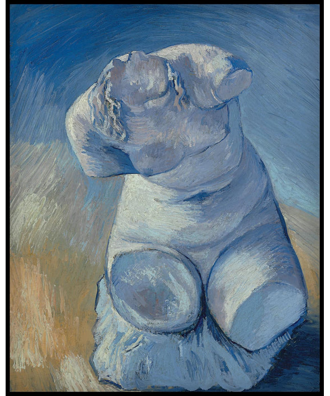 Statuette de plâtre Torse de femme, vue de face