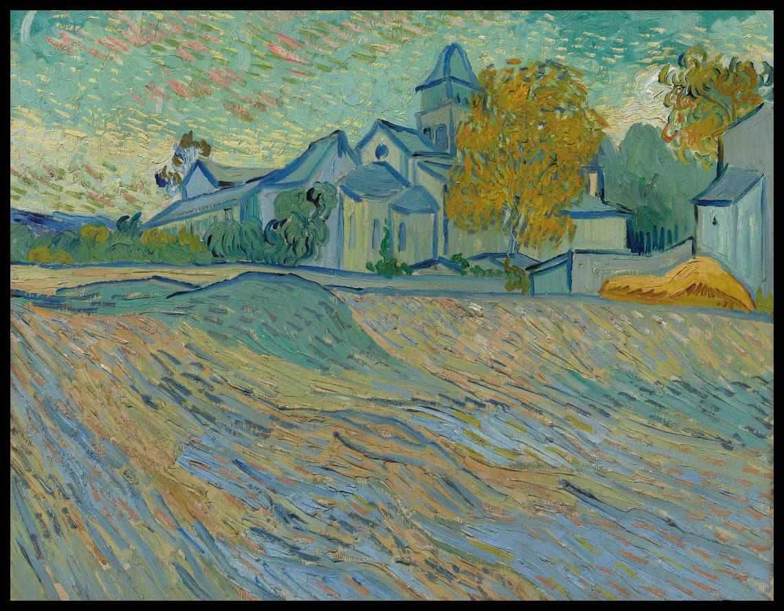 Vue de l'asile et de la Chapelle de Saint-Rémy