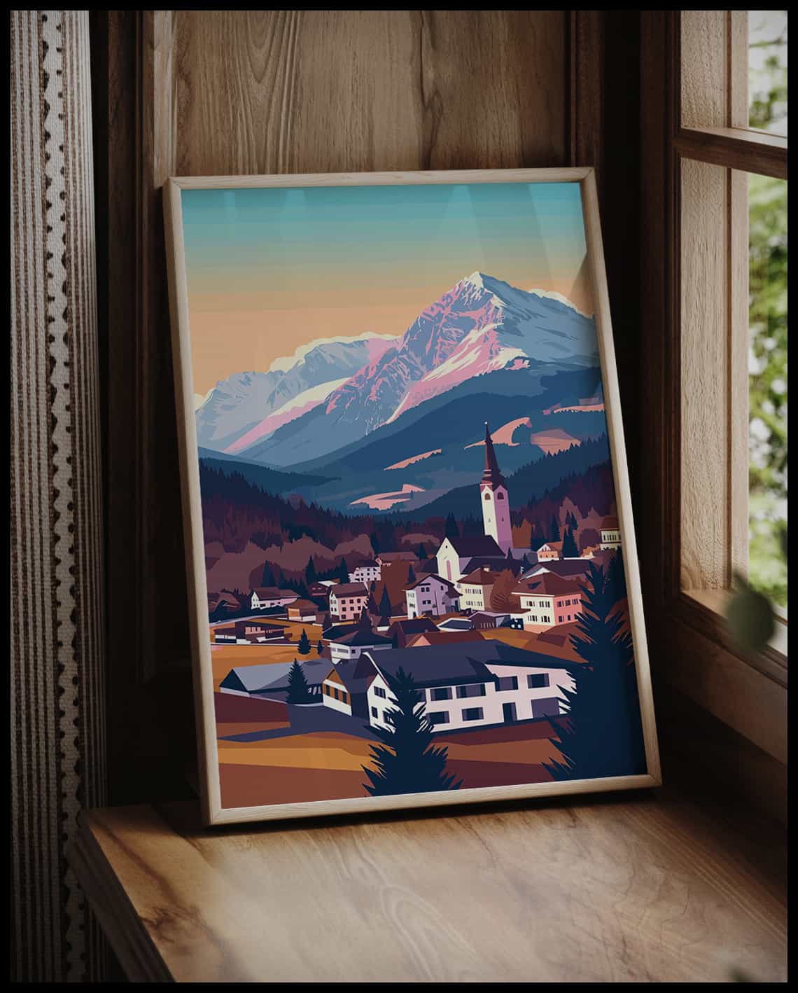 Seefeld Illustration Poster
