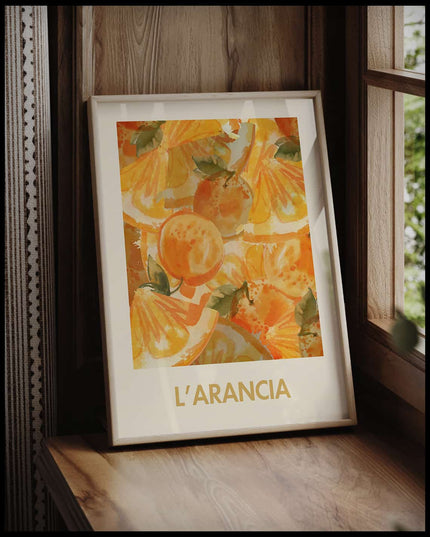 Orange Fruit Illustration Poster