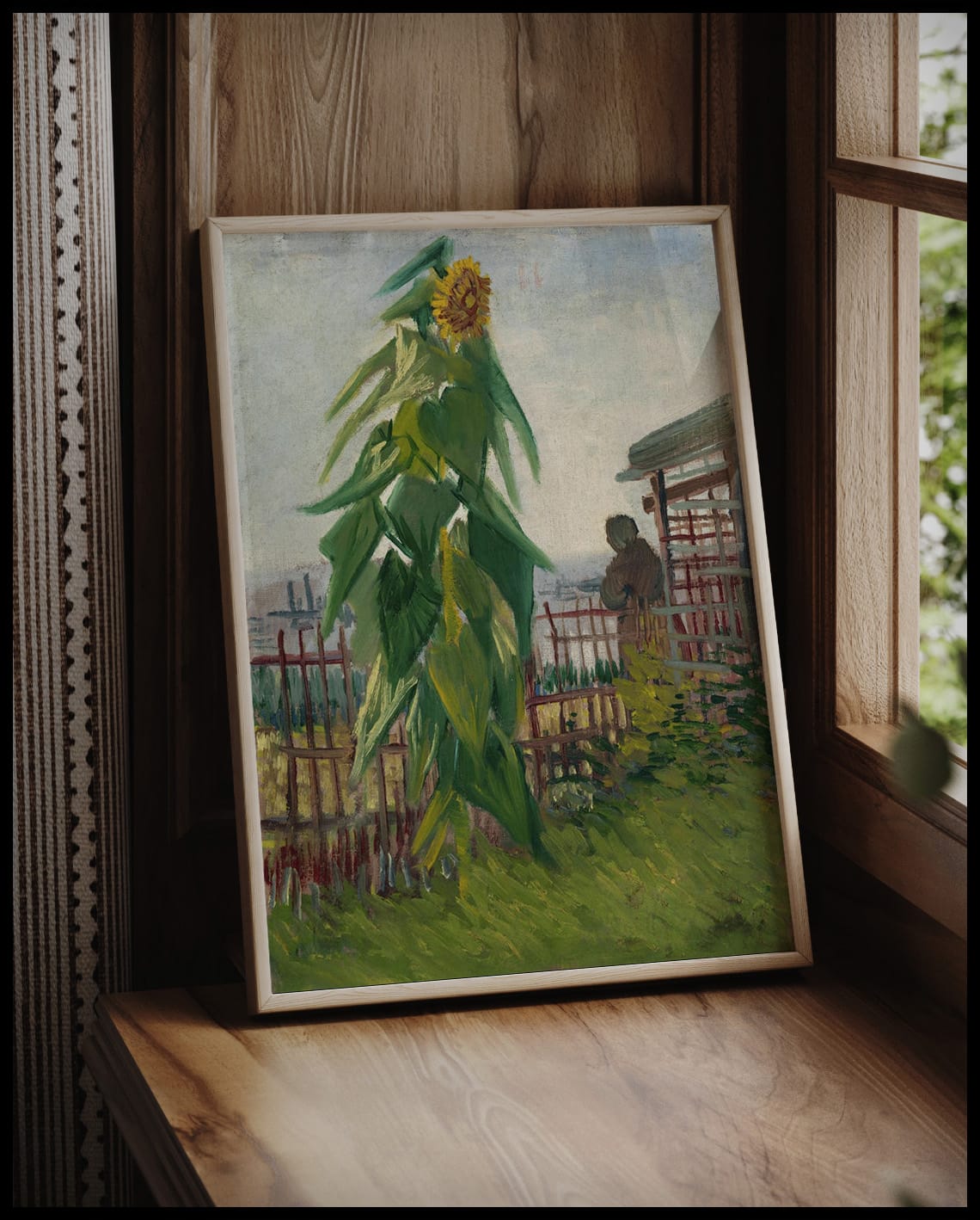 Allotment with Sunflower