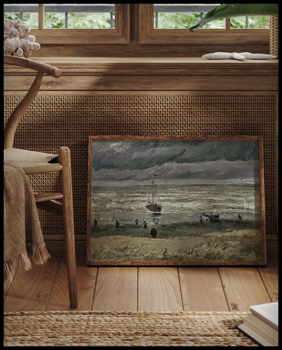 Scheveningen beach in stormy weather
