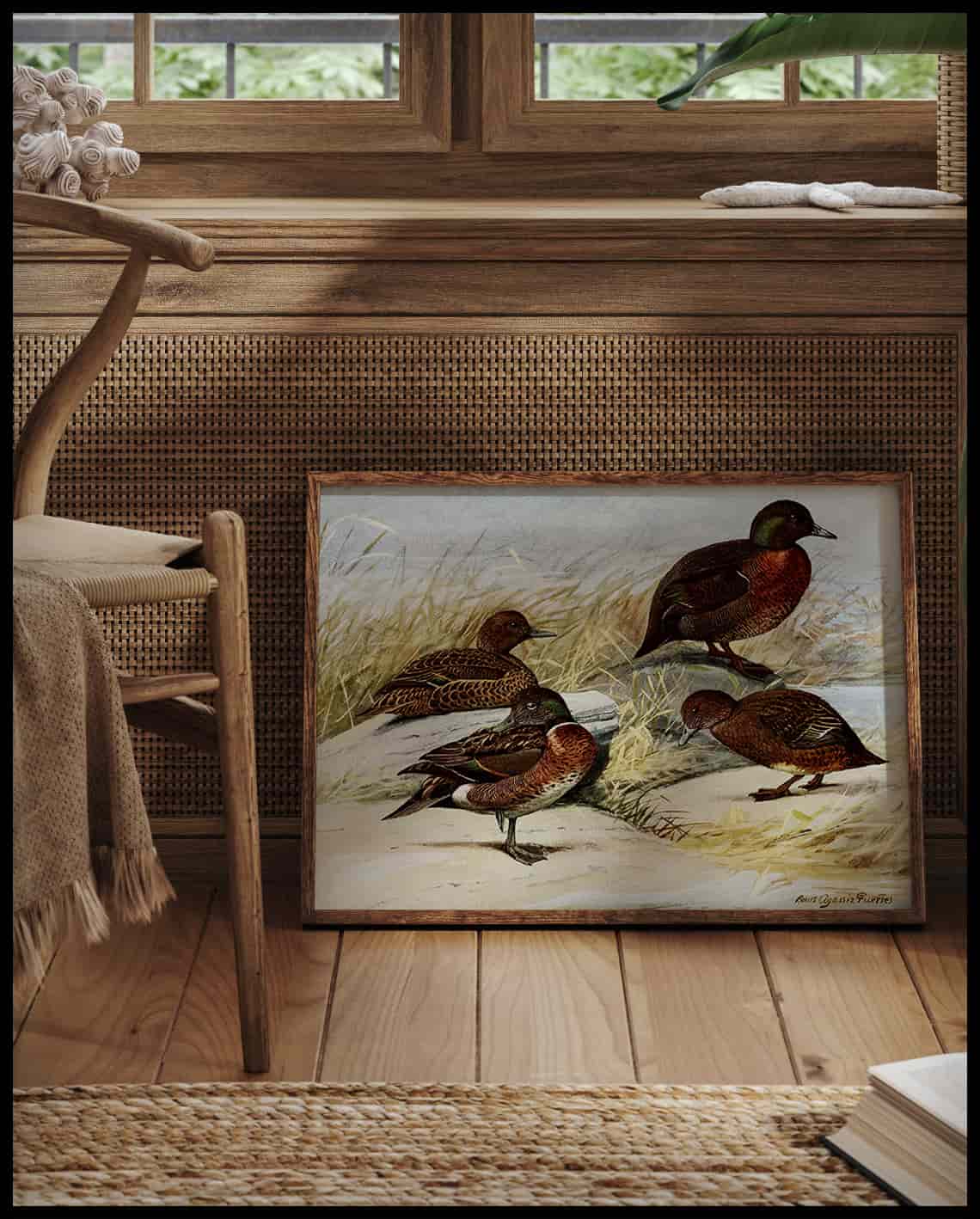 Brown ducks poster