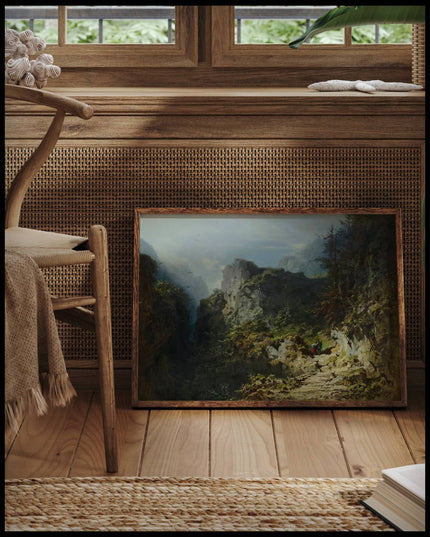 Berglandschaft mit Liebespaar (Jäger und Mädchen)