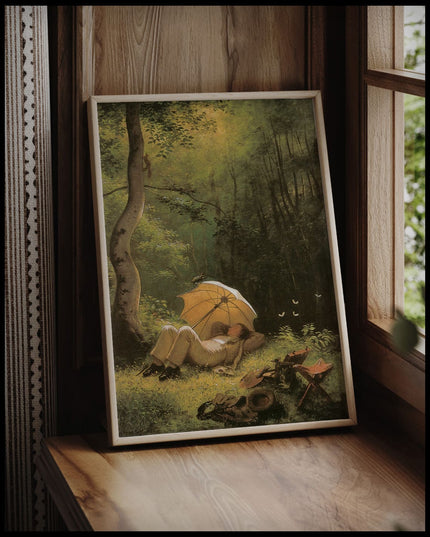 Der Maler auf einer Waldlichtung