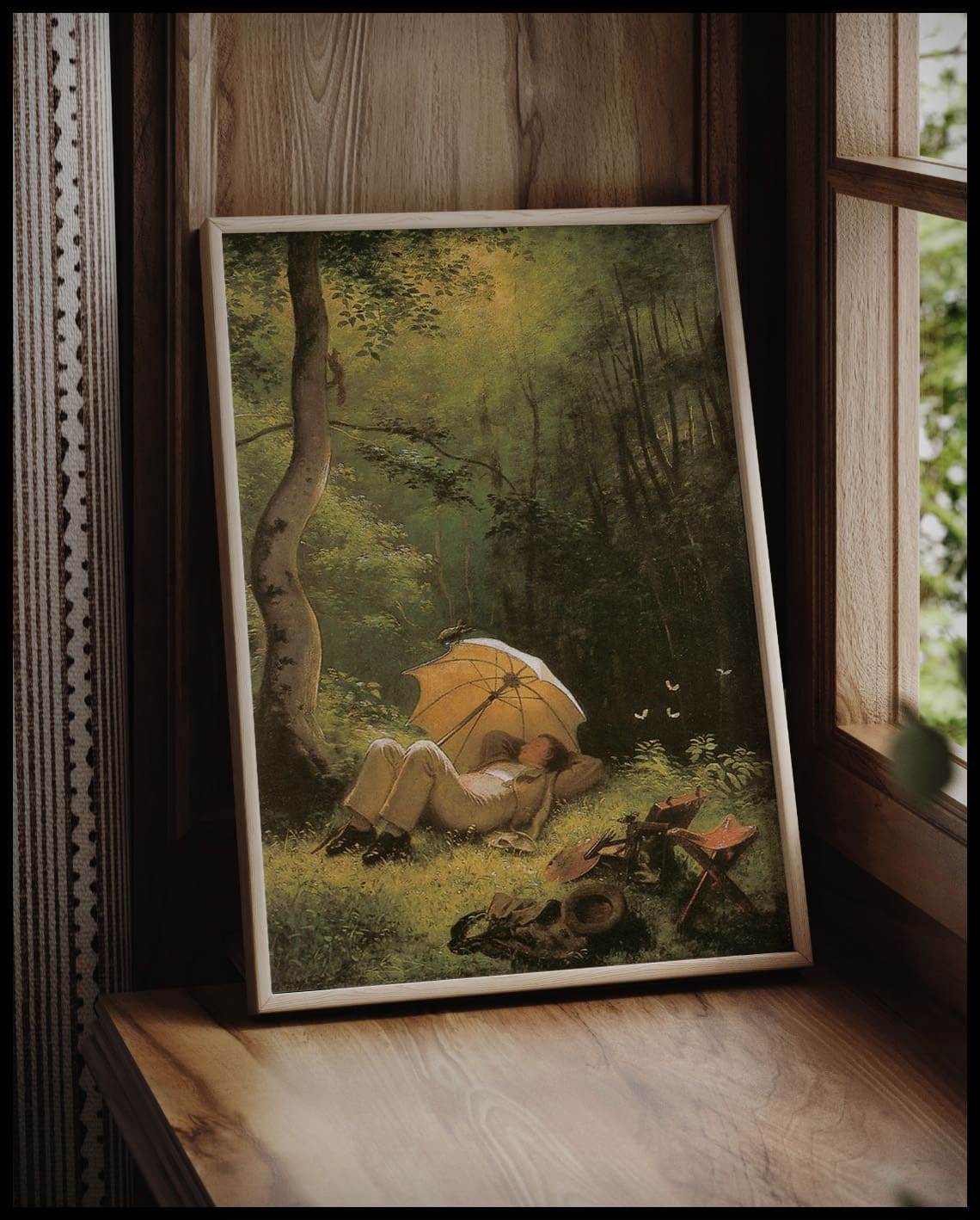 Le peintre dans une clairière