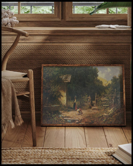 Die Waldandacht Mädchen vor der Waldkapelle