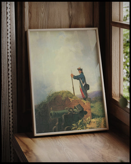 Gähnende Schildwache Auf der Bastei