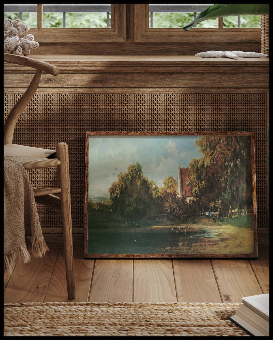 Ferme au bord de l'étang