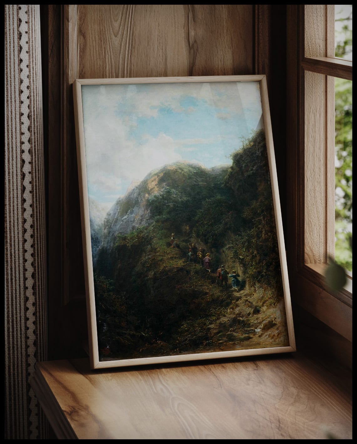Touristes dans les montagnes