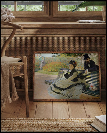 Camille Monet on a Garden Bench