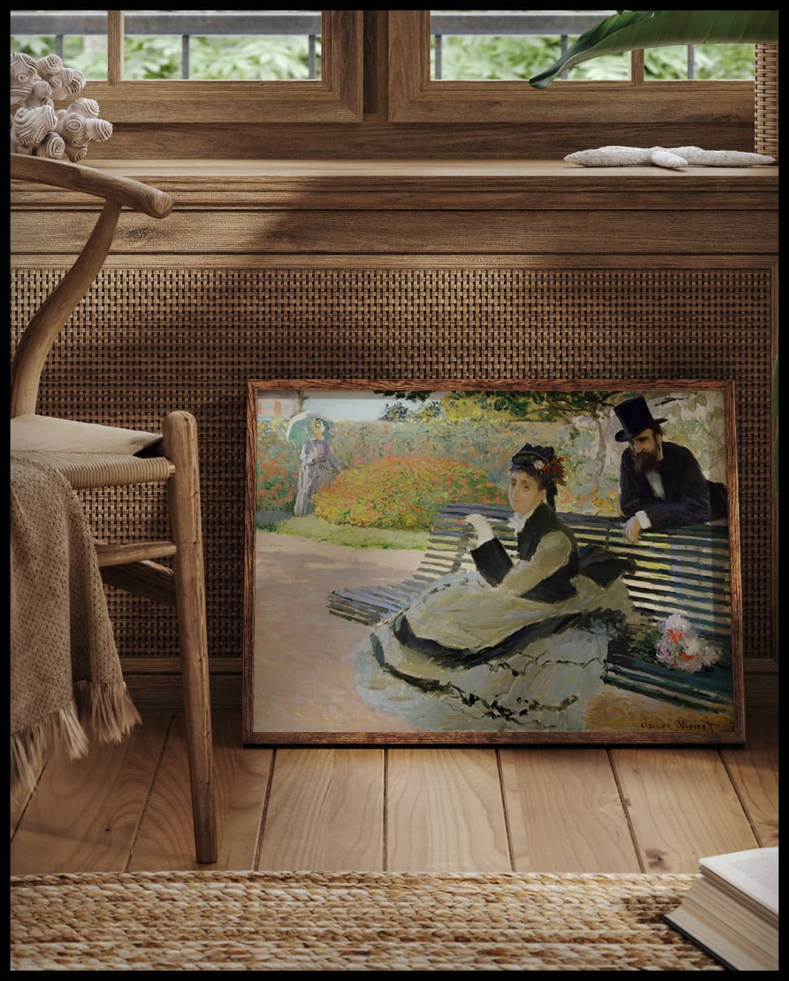 Camille Monet on a Garden Bench
