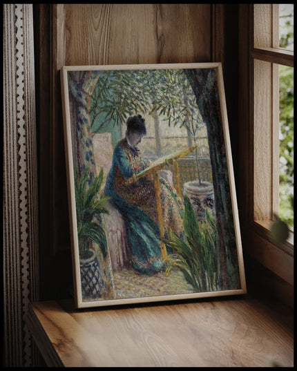Madame Monet Embroidering