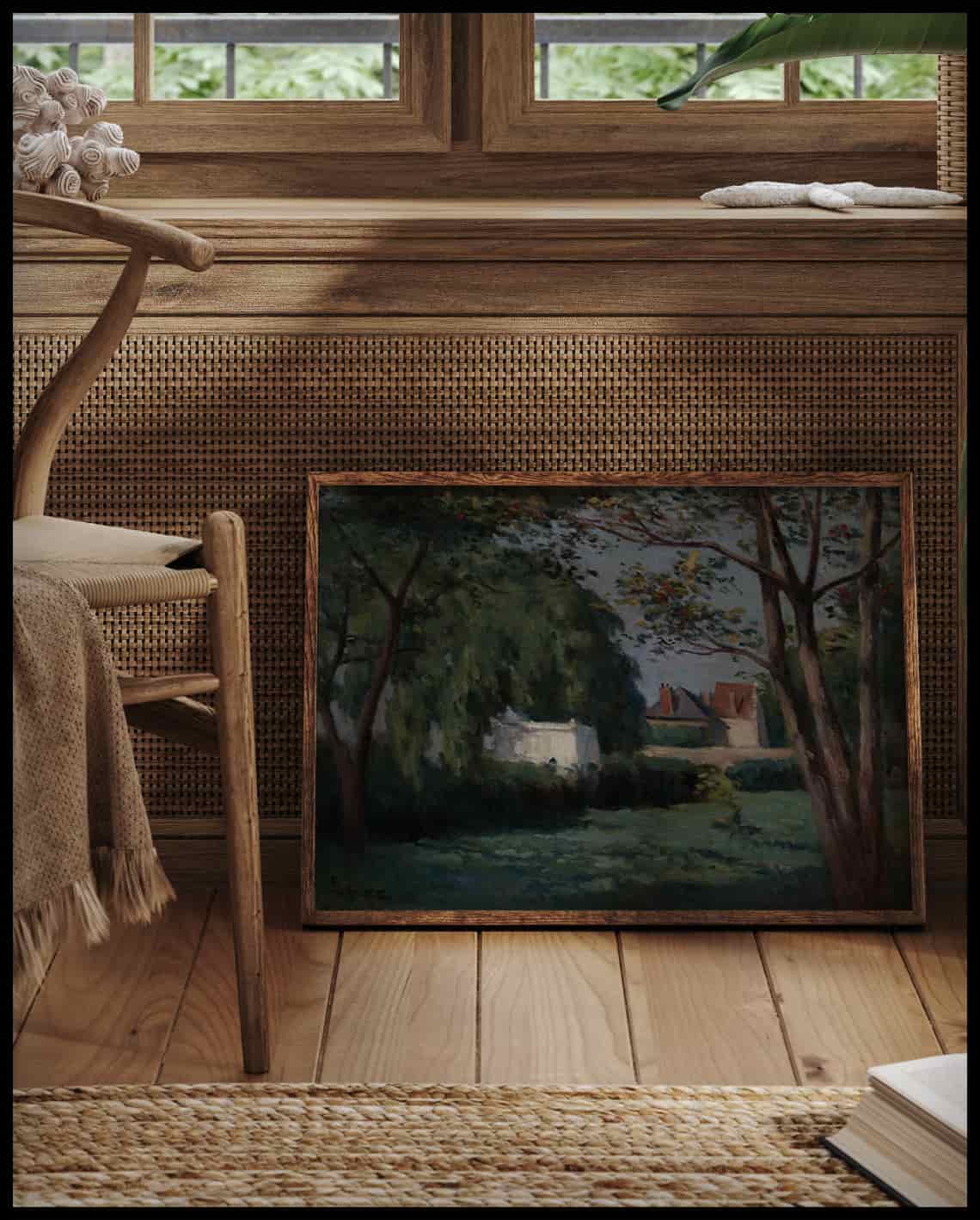 Three Houses And Trees