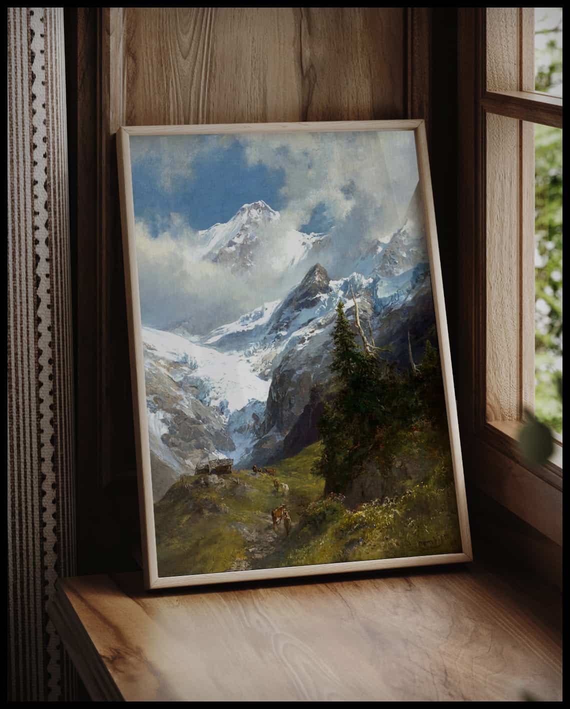 High mountain landscape with glacier