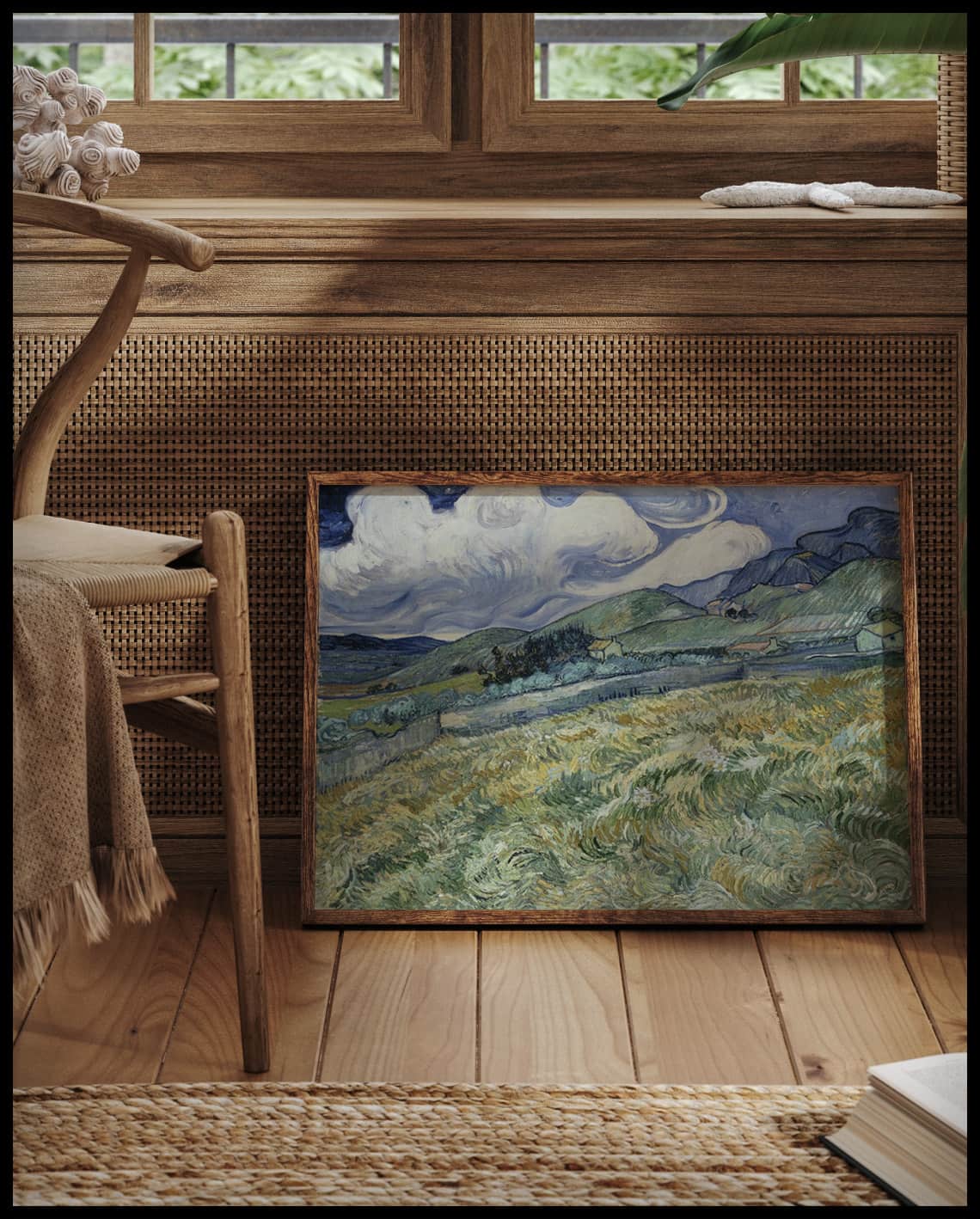Mountain landscape behind the Hospital Saint-Paul